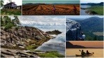 Montage Kamouraska, vélo, kayak de mer, escalade, randonnée pédestre.