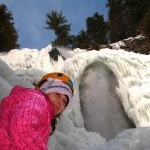 Photo via canyoning-quebec.com à la chute Jean-Larose, Mont Ste-Anne.