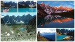 Montage photos montagnes chaîne des rocheuses.