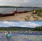 VVV au lac Lusignan: Une belle plage photographiée par Marie-Noëlle Gagnon (en 2007); les nénuphars (en 2005).